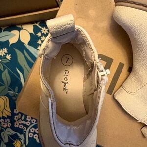Cat & Jack Cream Baby Booties